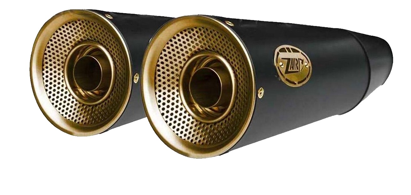 Vedere dettagli per Slip-on Zard "BIG&qussuna modi
h2 id= Slip-on Zard "BIG" Omologato Acciaio Inox Nero con Fondello Bronzato per MOTO GUZZI V9 BOBBER/ROAMER 2016-2019