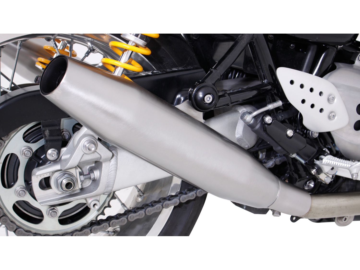Coppia silenziatori Remus Custom acciaio satinato omologati per TRIUMPH THRUXTON 1200 /R 2016-2020