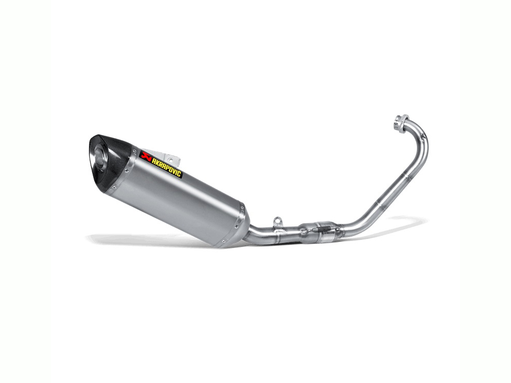 Scarico completo omologato Titanio con fondello in carbonio road program Akrapovic per YAMAHA YZF 125 R 2014-2018