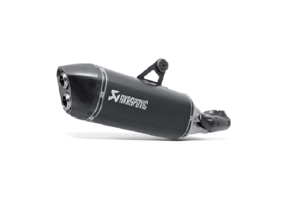 Silenziatore omologato Akrapovic Nero con fondello in carbonio per BMW R 1200 GS 2013-2016