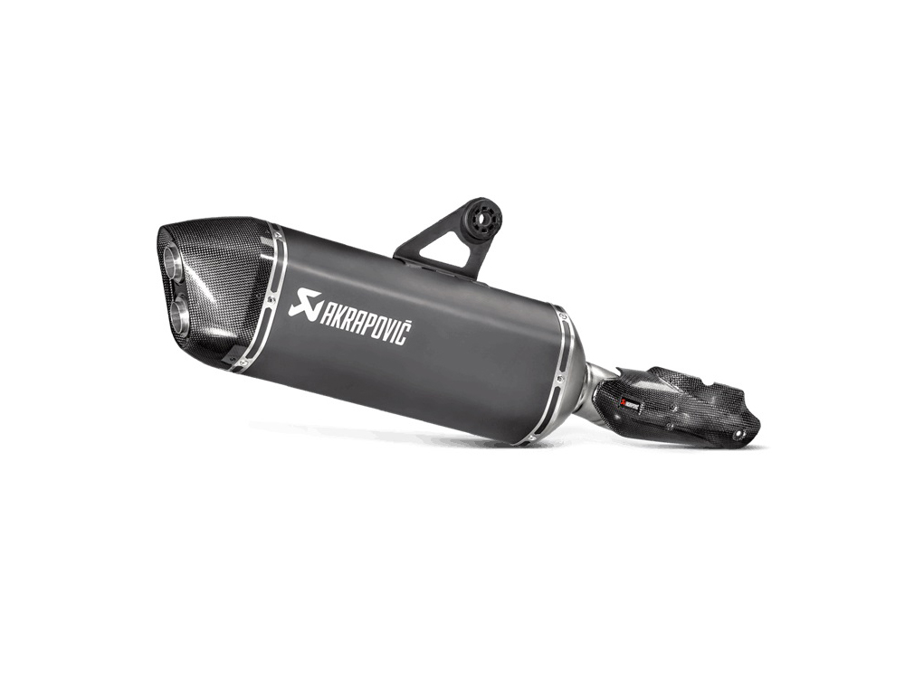 Silenziatore omologato Akrapovic Nero con fondello in carbonio per BMW R 1200 GS 2017-2018