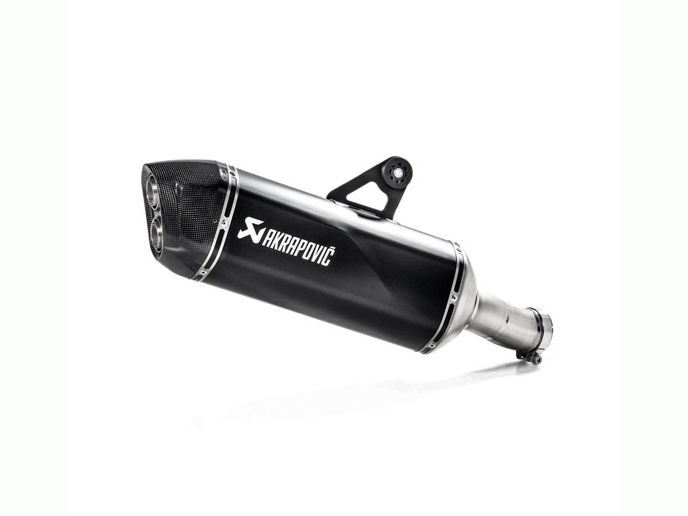 Silenziatore omologato Akrapovic Titanio nero con fondello in carbonio per BMW R 1250 GS 2019-2023
