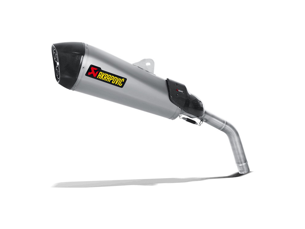 Silenziatore omologato Akrapovic Titanio con fondello in carbonio per TRIUMPH TIGER 800 2010-2015