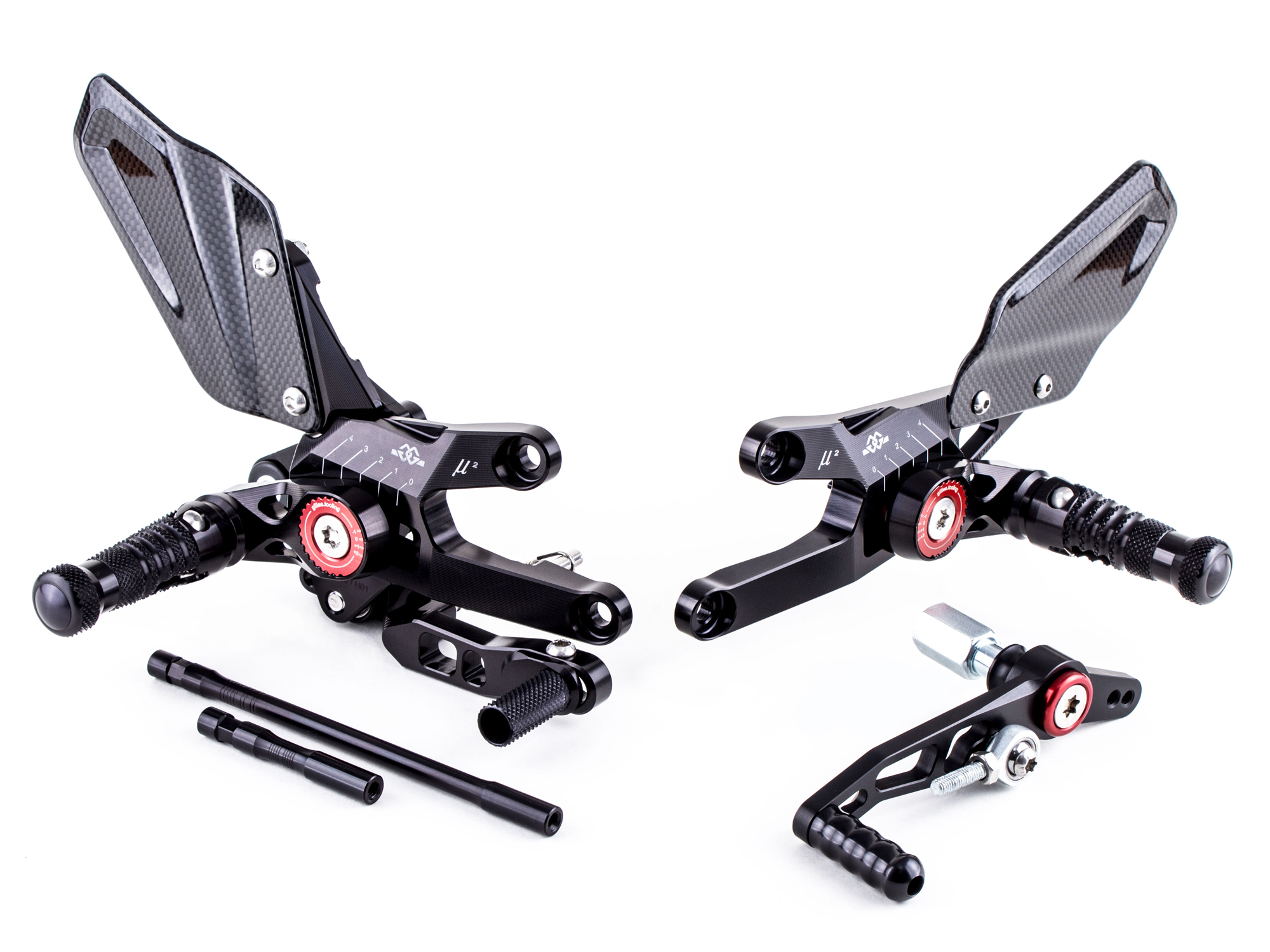 Gruppo pedane Gilles Tooling MUE2 Nera per HONDA CBR 1000 RR /SP 2017-2019