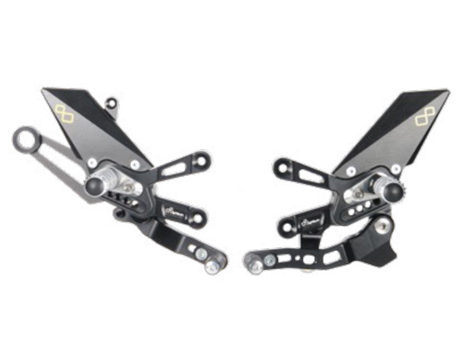 Pedane regolabili Standard Lightech cambio rovesciato per APRILIA RSV4 2019-2024