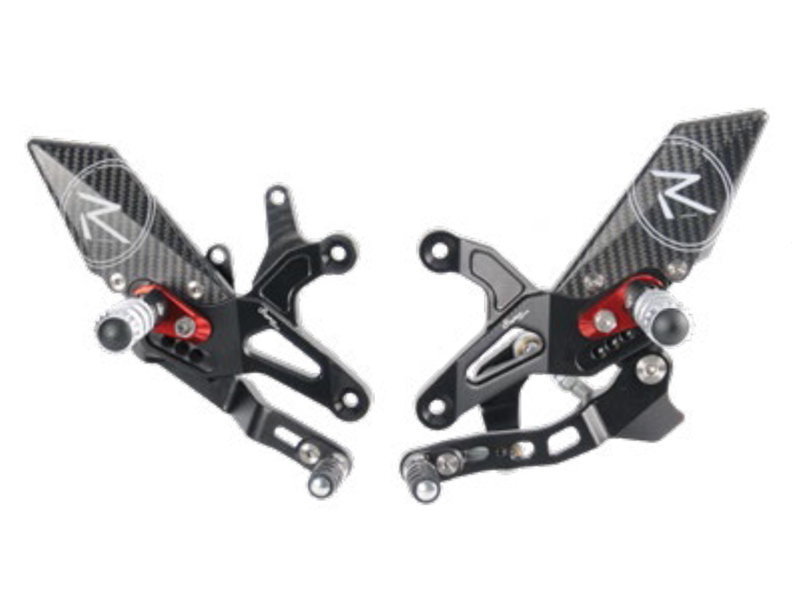 Pedane regolabili "R" Version Lightech cambio rovesciato per KAWASAKI ZX 6 R 2005-2024