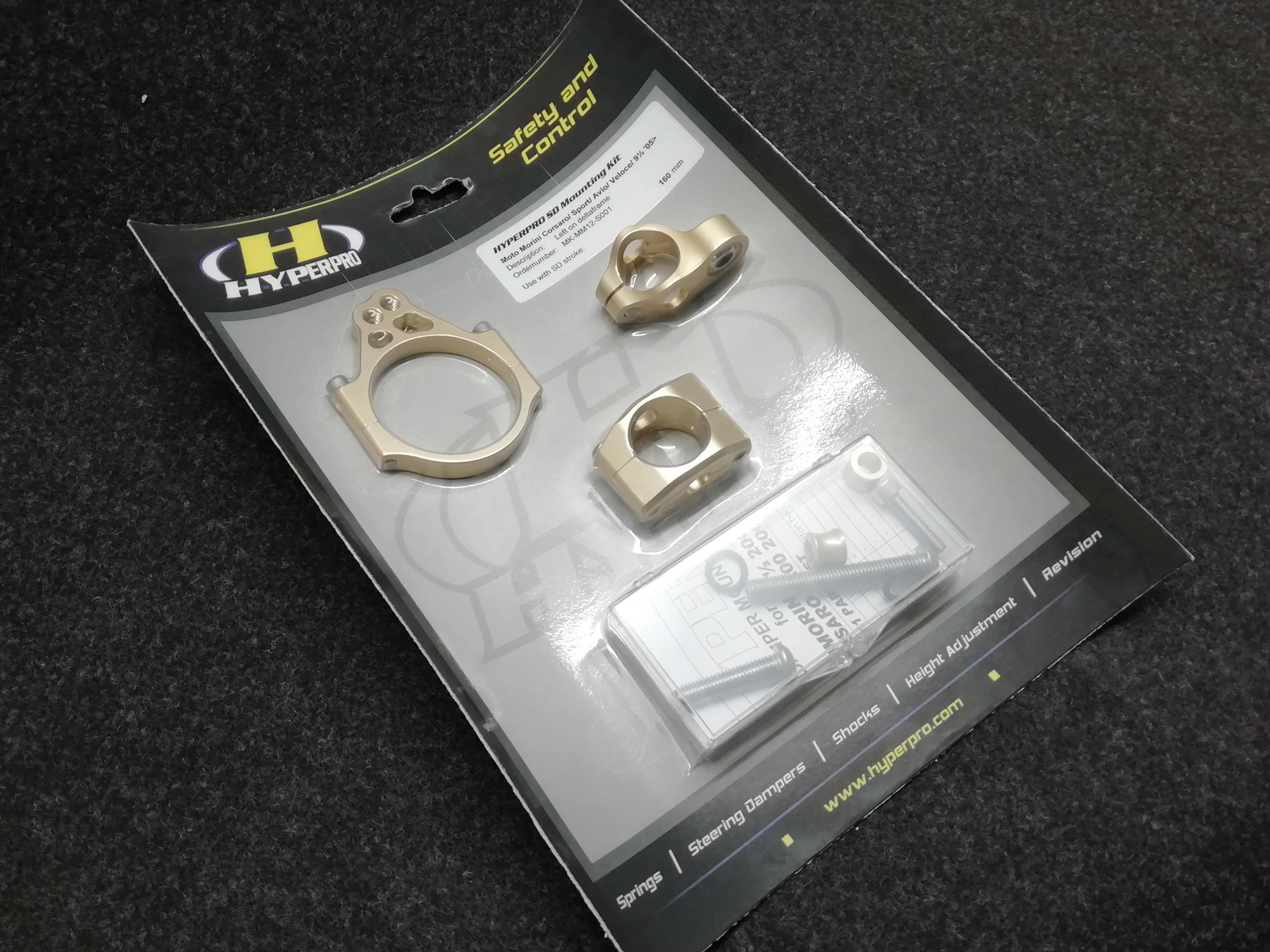 Kit attacchi ammortizzatore di sterzo Hyperpro per MOTO MORINI 9 1/2 / AVIO / VELOCE / 1200 SPORT 2007-2010