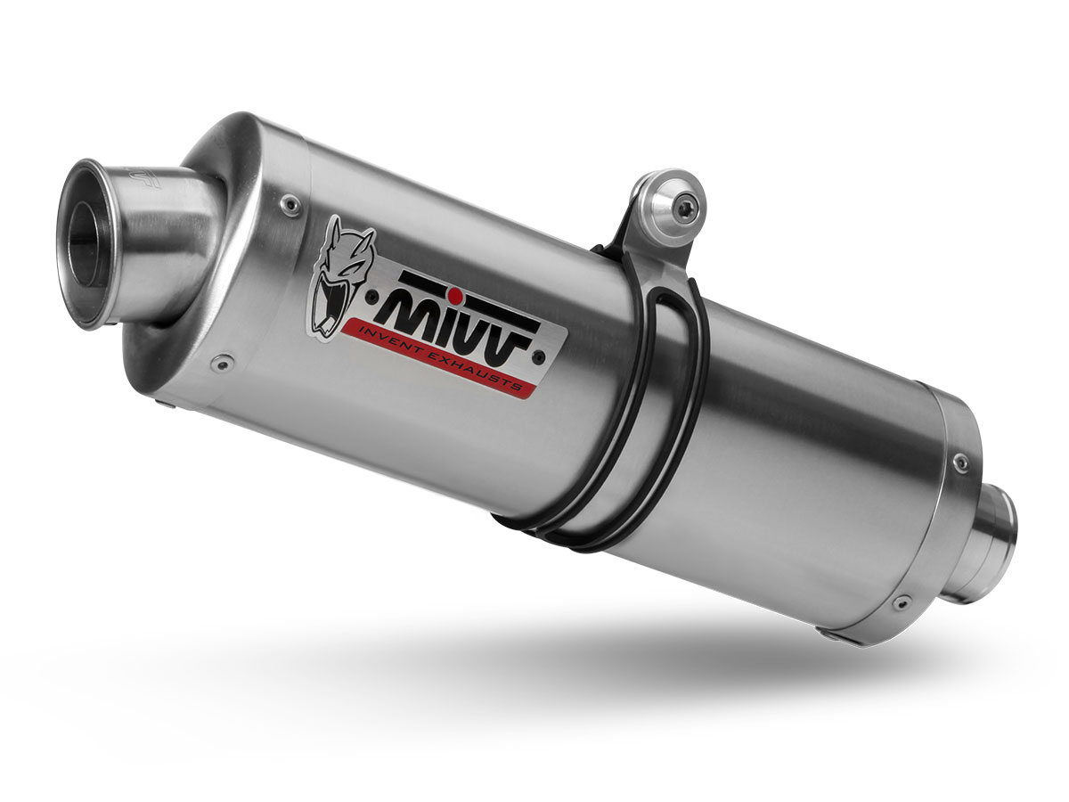 Coppia silenziatori Omologato EC Mivv OVAL Acciaio per APRILIA PEGASO STRADA 650 2005-2011