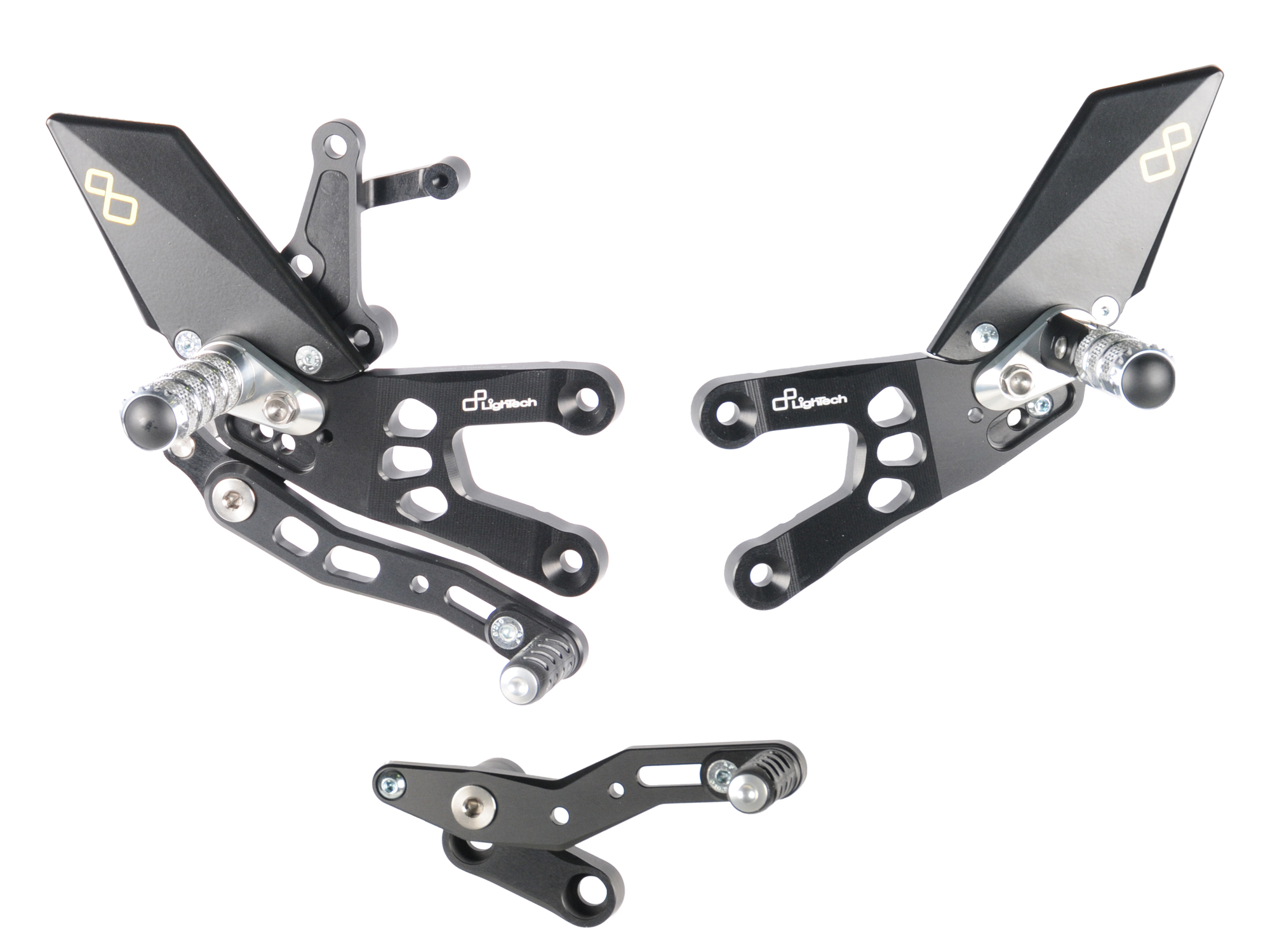 Pedane regolabili Standard Lightech per HONDA CBR 600 RR 2007-2025
