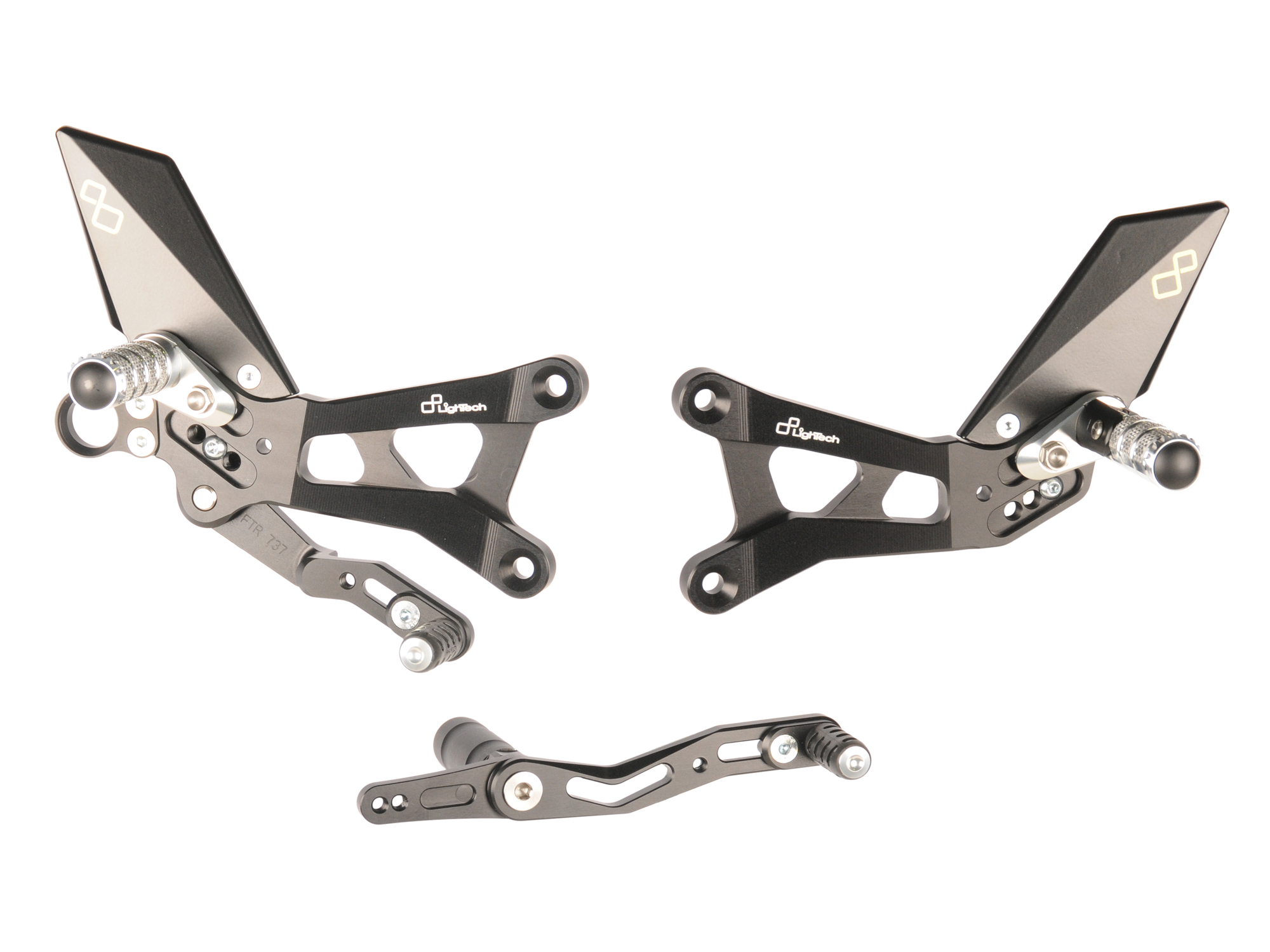 Pedane regolabili Standard Lightech per YAMAHA YZF 600 R6 2008-2016