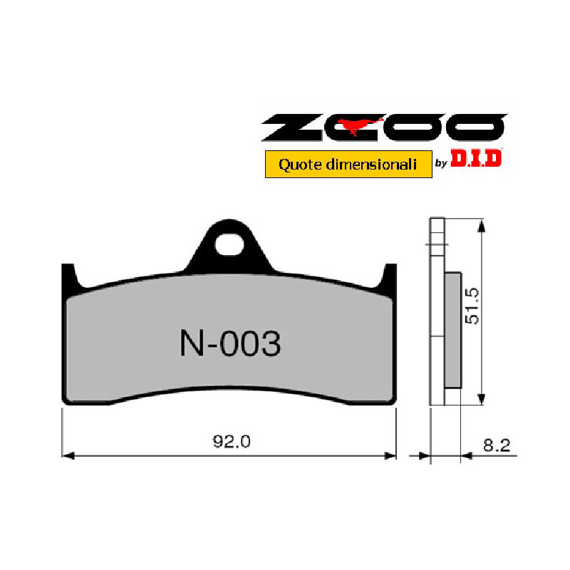 Pastiglie freno anteriori ZCOO serie EX per BUELL M2 CYCLONE 1997-2002