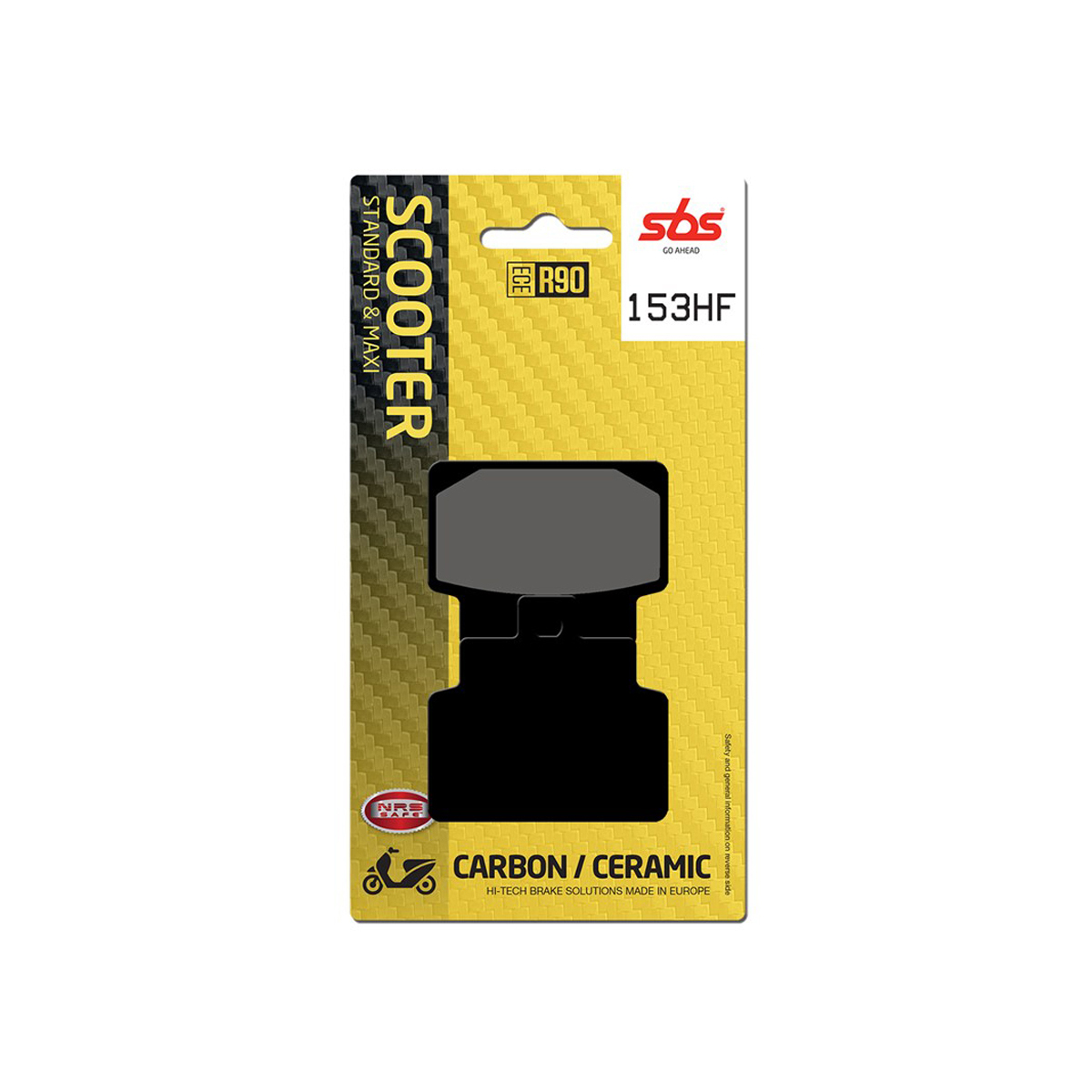 Set pastiglie freno anteriori SBS serie HF scooter per APRILIA HABANA 125 2000-2009
