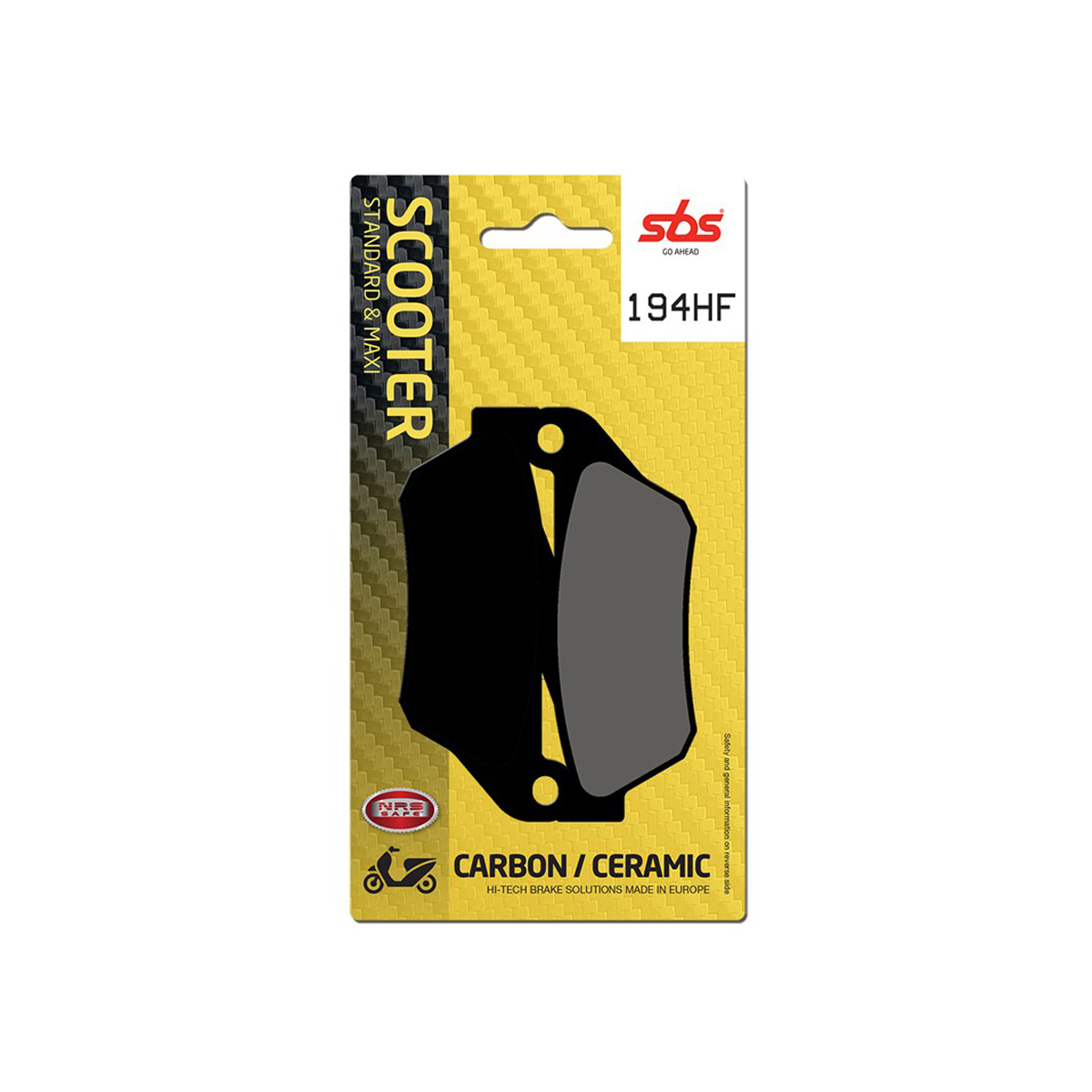 Set pastiglie freno anteriori SBS serie HF scooter per YAMAHA X MAX 125 2006-2009