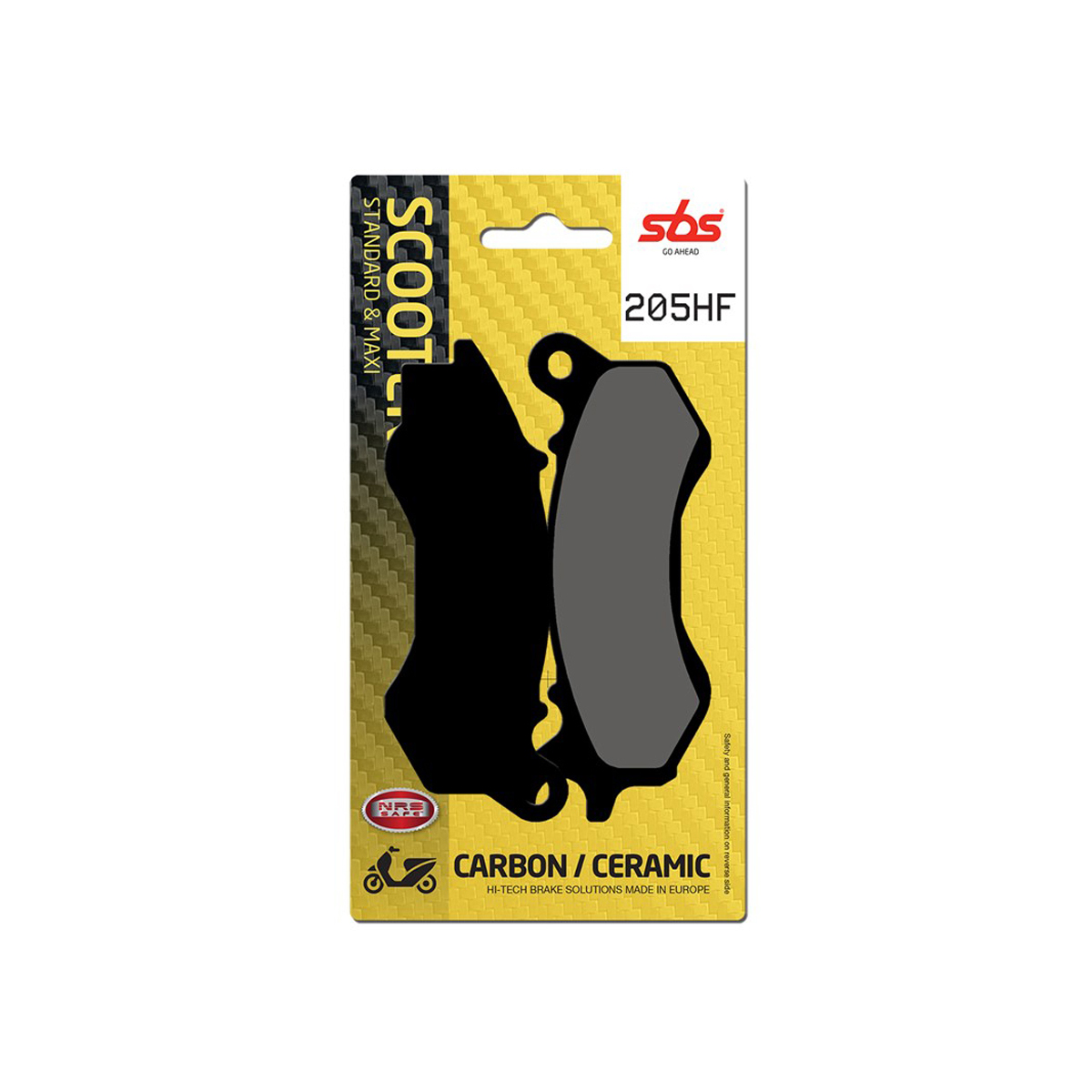 Set pastiglie freno anteriori SBS serie HF scooter per HONDA PCX 125 2010-2021