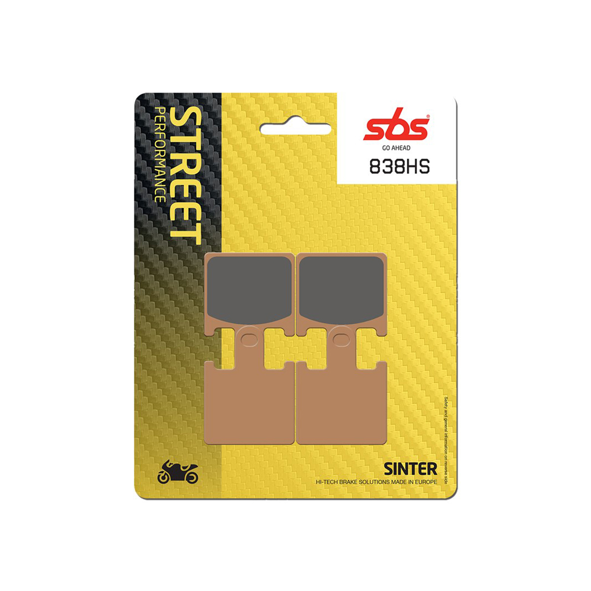 Set pastiglie freno anteriori SBS serie HS per KAWASAKI GTR 1400 2007-2016