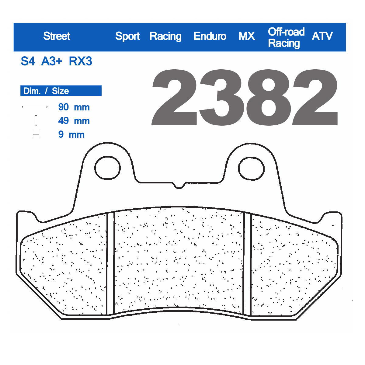 Set pastiglie freno anteriori CL-Brakes serie S4 per HONDA VF 1100 C MAGNA 1984-1986