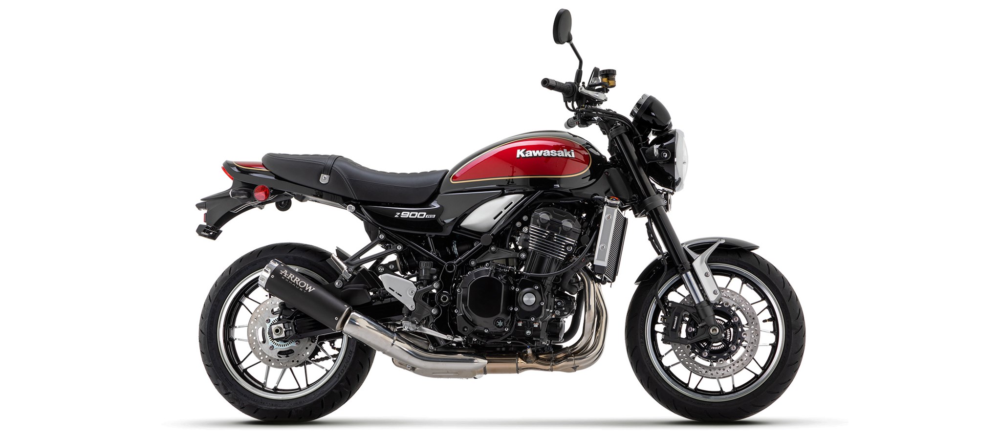 Terminale omologato Arrow Rebel Nichrom Dark fondello alluminio per KAWASAKI Z 900 RS 2022-2024