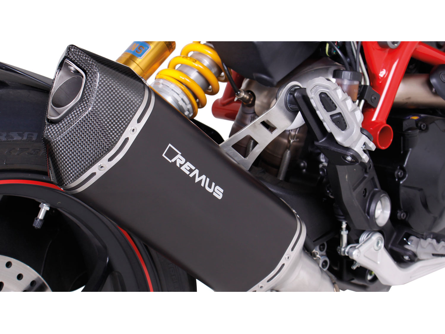 Silenziatore Remus Black Hawk nero omologato per DUCATI HYPERMOTARD 939 /SP 2016-2018