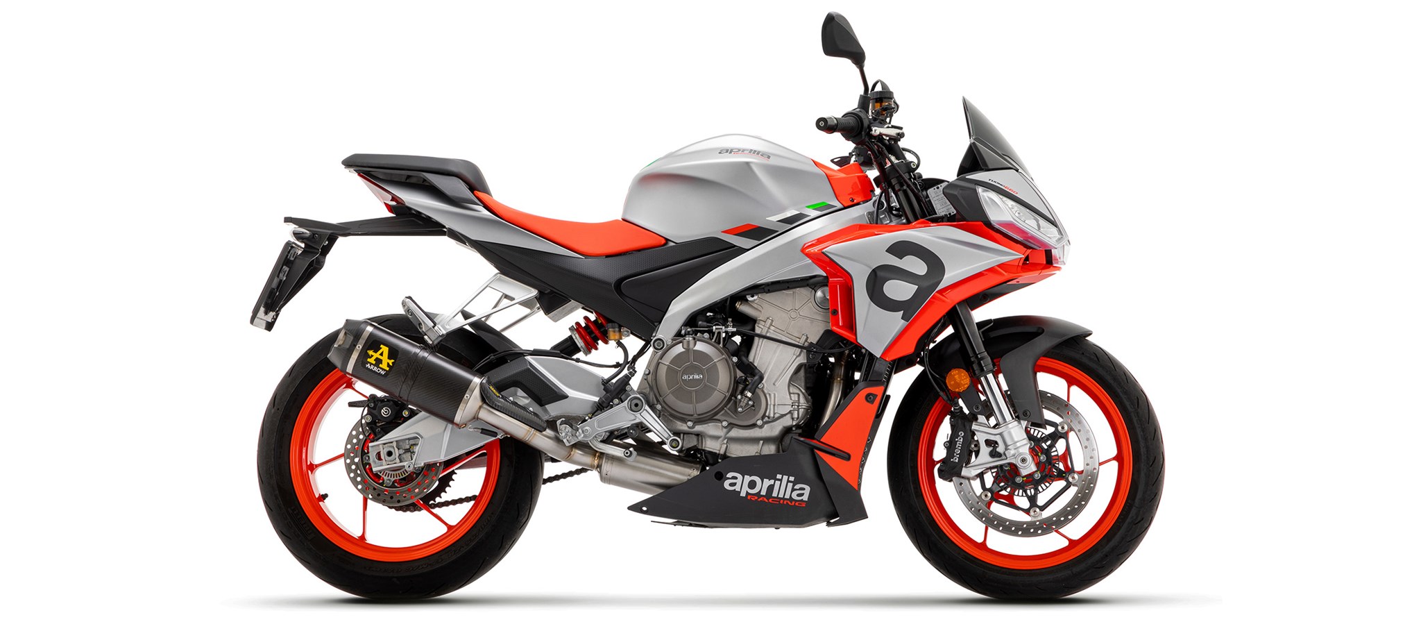 Scarico completo omologato Arrow con terminale Indy-Race Carbonio per APRILIA TUONO 660 2020-2024