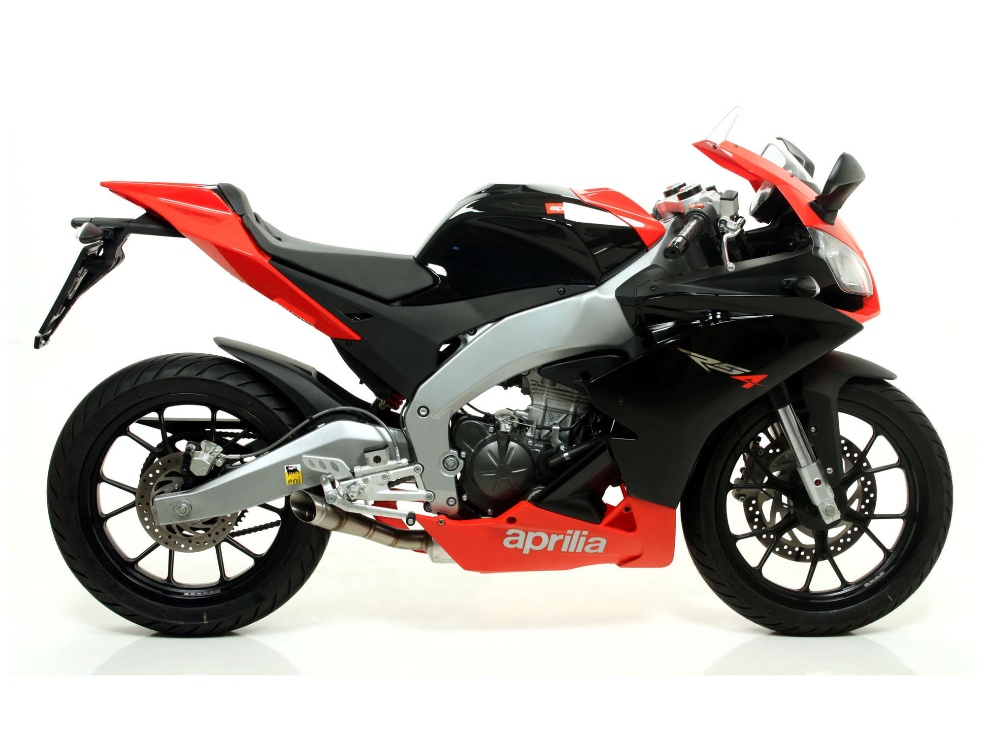 Terminale omologato Arrow Thunder Alluminio fondello acciaio per APRILIA RS4 125 2011-2016