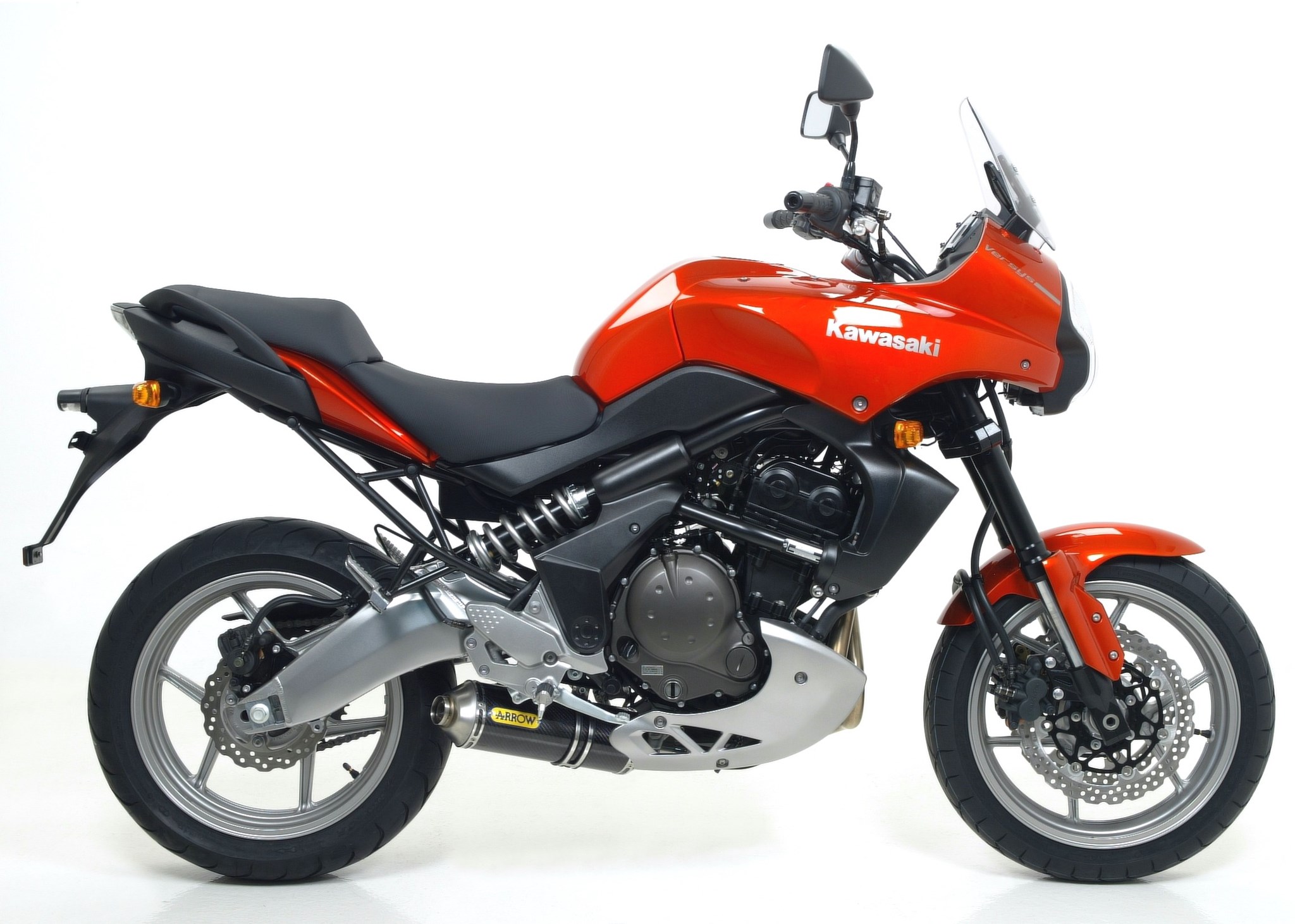 Terminale omologato Arrow Maxi Race Tech Alluminio fondello acciaio per KAWASAKI VERSYS 650 2007-2014