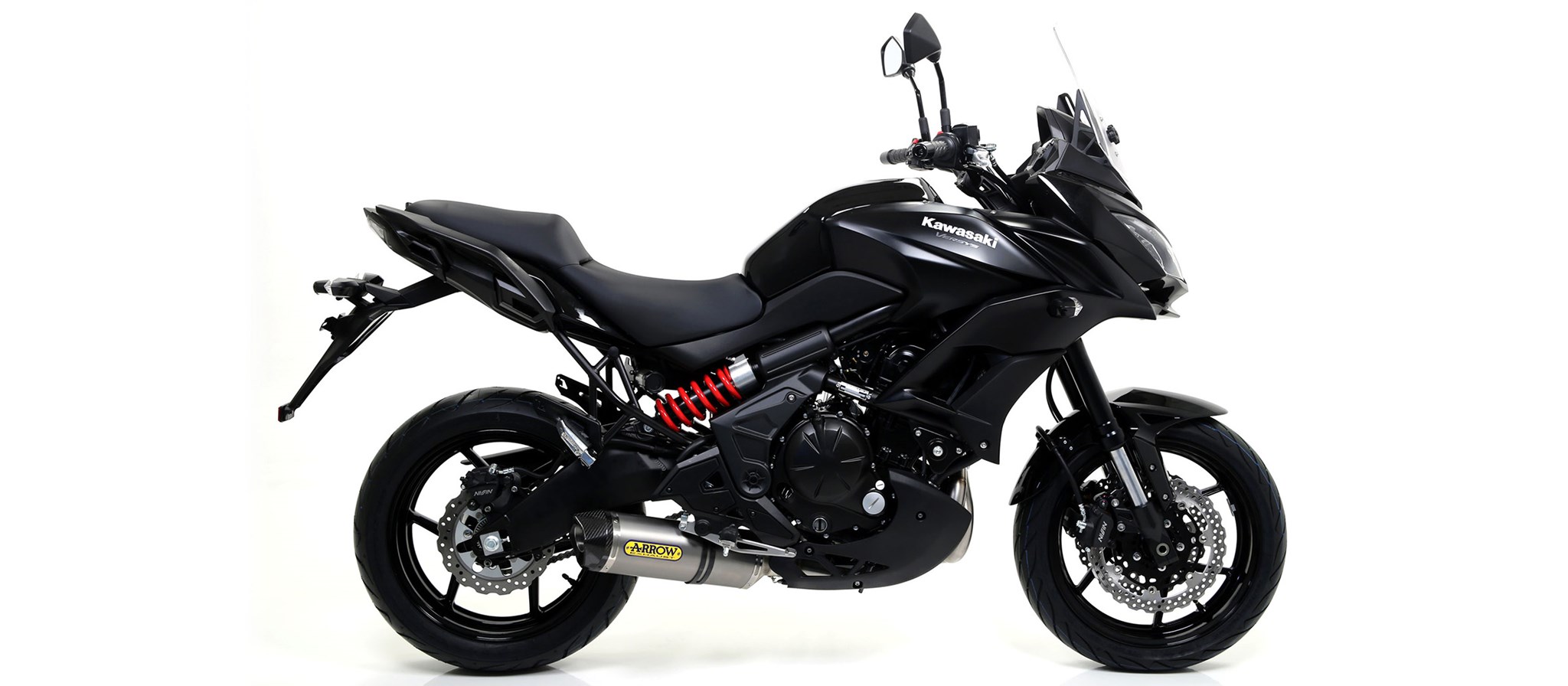 Scarico completo Arrow con terminale Race Tech omologato Alluminio fondello acciaio per KAWASAKI VERSYS 650 2017-2020