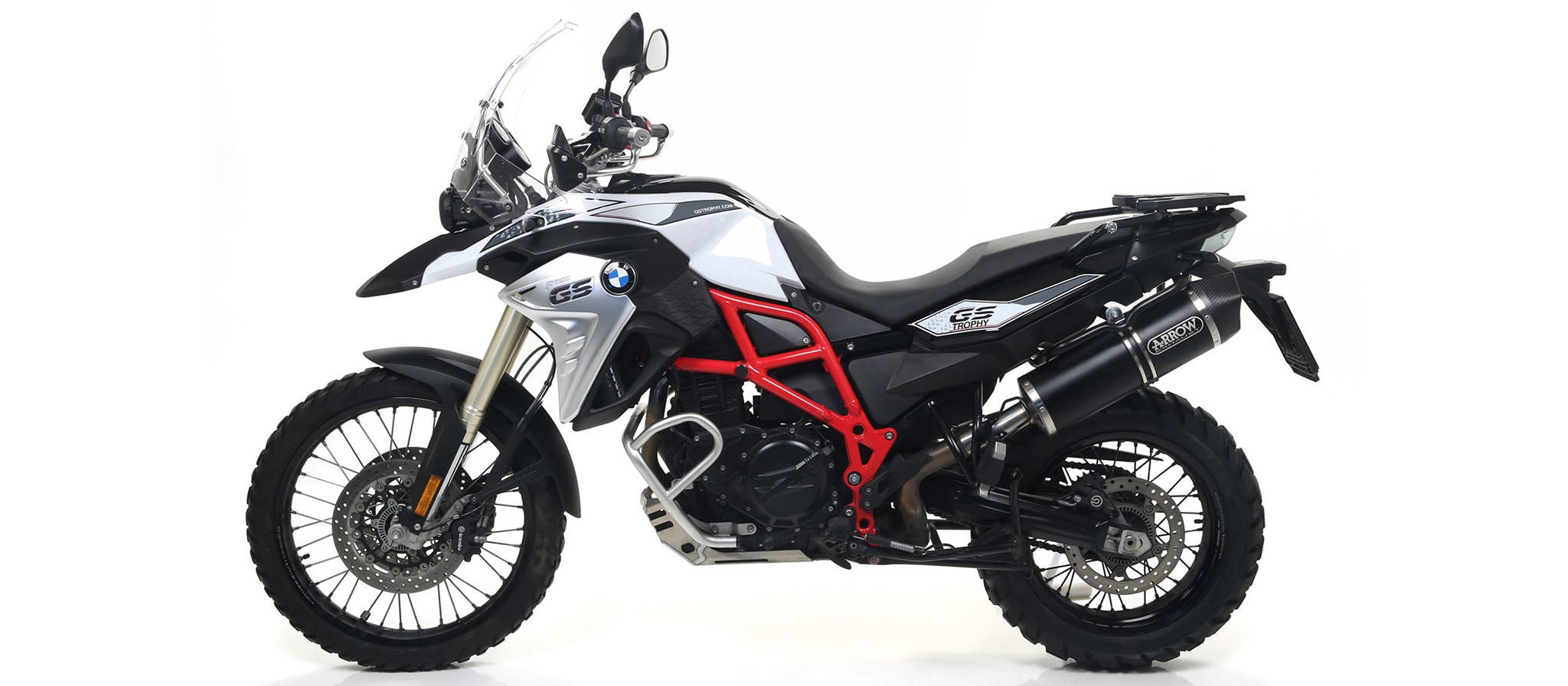Terminale omologato Arrow Maxi Race Tech Alluminio Dark fondello carbonio per BMW F 800 GS /ADVENTURE 2017-2018