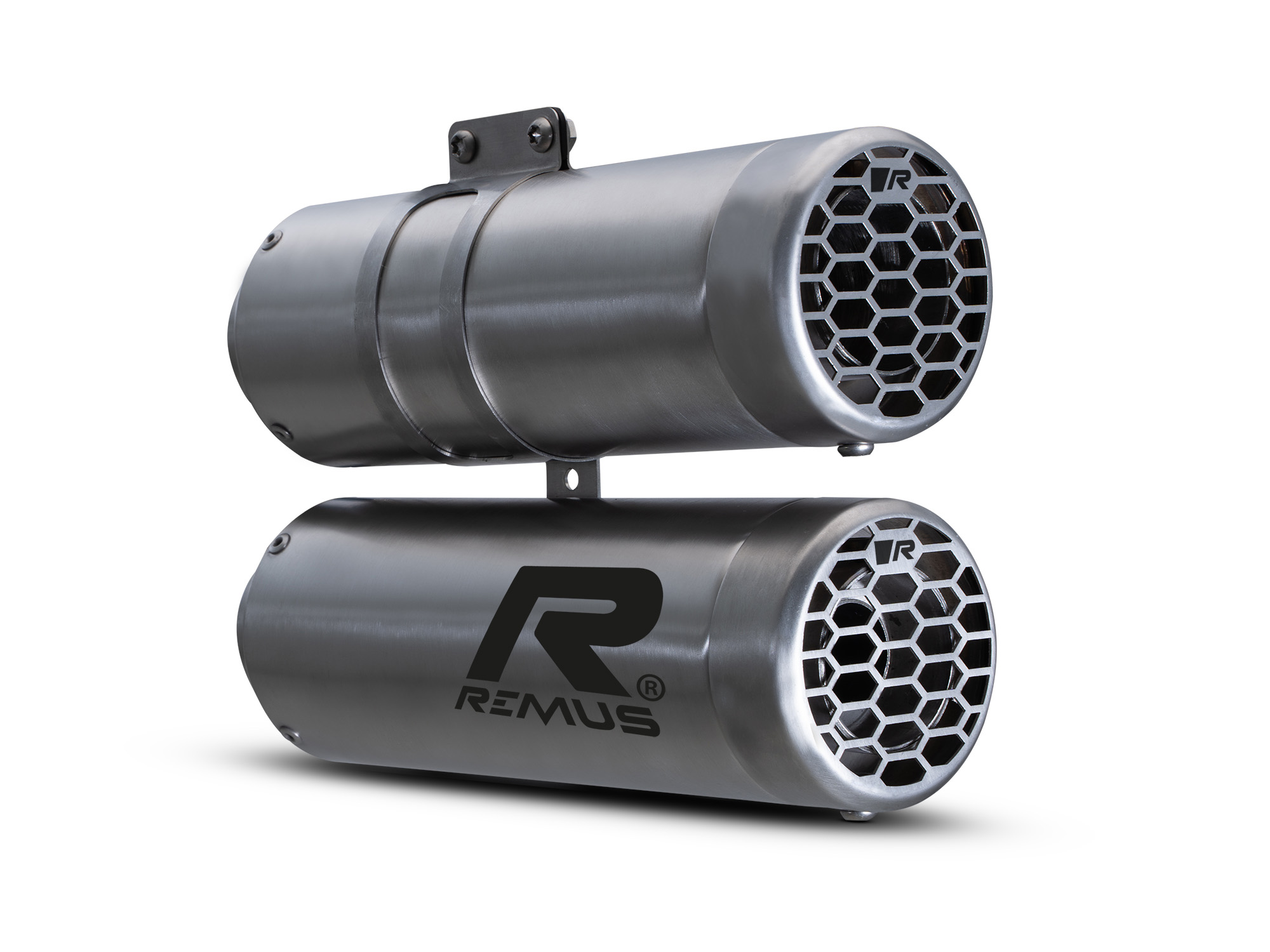 Silenziatore Remus Double Mesh acciaio spazzolato omologato per BMW R NINE-T 2021-2023