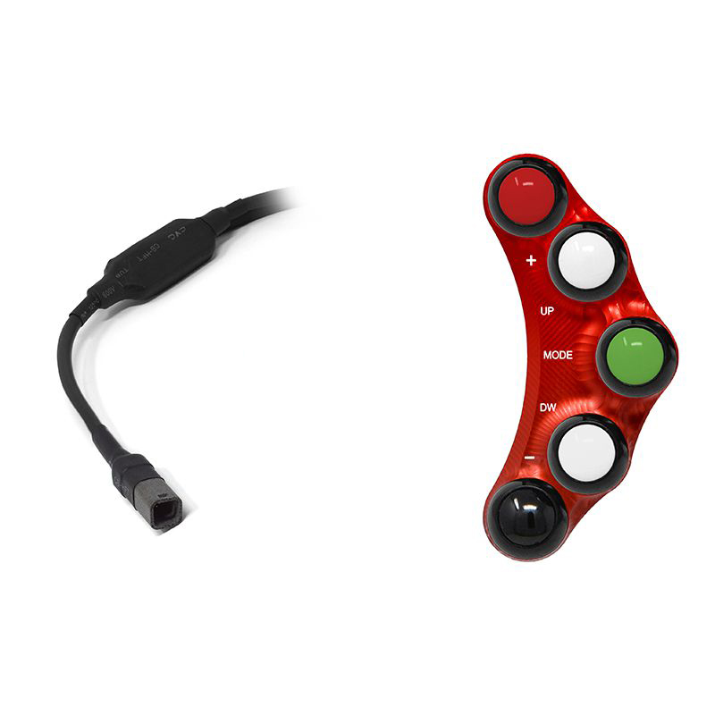 Pulsantiera Jetprime sinistra racing Rossa per DUCATI PANIGALE V4 2018-2024