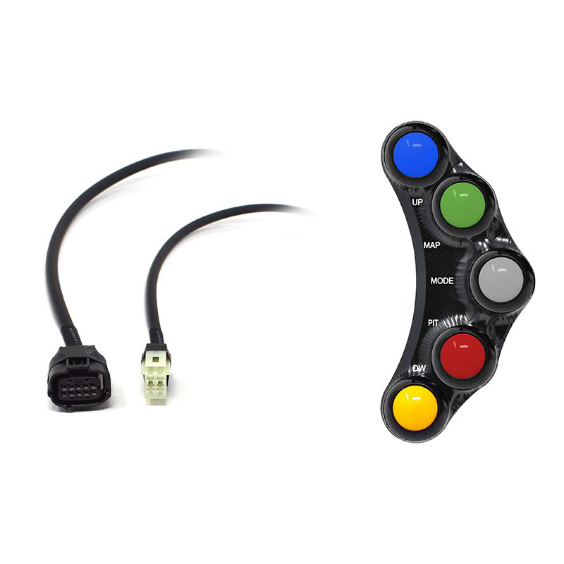 Pulsantiera Jetprime sinistra racing Nera per YAMAHA YZF R1 M 2020-2024