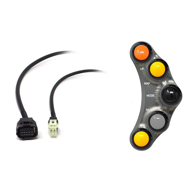 Pulsantiera Jetprime sinistra racing Titanio per YAMAHA YZF 1000 R1 2015-2019