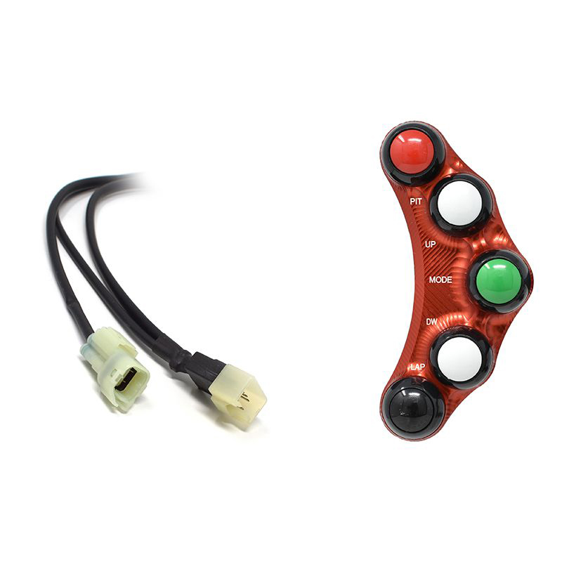Pulsantiera Jetprime sinistra racing Rossa per KAWASAKI ZX 10 R/RR 2016-2020