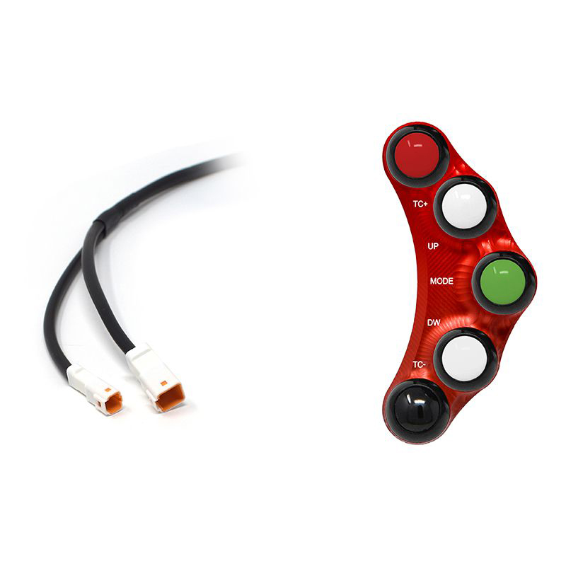 Pulsantiera Jetprime sinistra racing Rossa per DUCATI PANIGALE 1199 /R/S 2012-2014