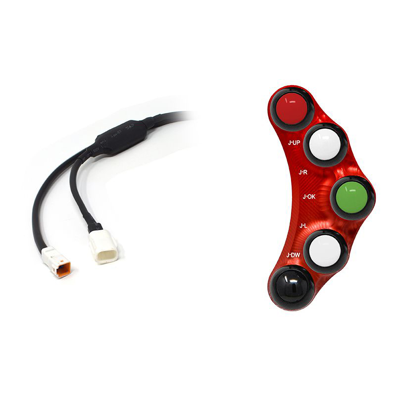 Pulsantiera Jetprime sinistra racing Rossa per APRILIA RSV4 1100 /FACTORY 2019-2020