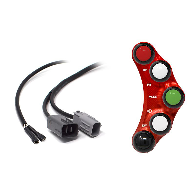 Pulsantiera Jetprime sinistra racing Rossa per SUZUKI GSX-R 1000 2017-2021 