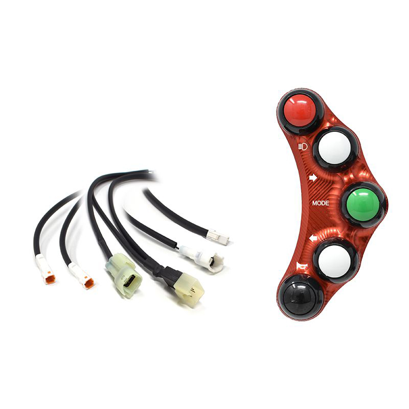 Pulsantiera Jetprime sinistra stradale Rossa per KAWASAKI ZX 10 R/RR 2016-2020