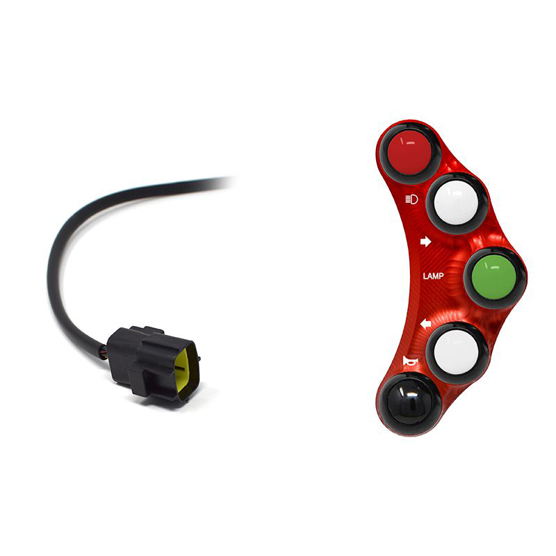 Pulsantiera Jetprime sinistra stradale Rossa per DUCATI 1198 S 2009-2012
