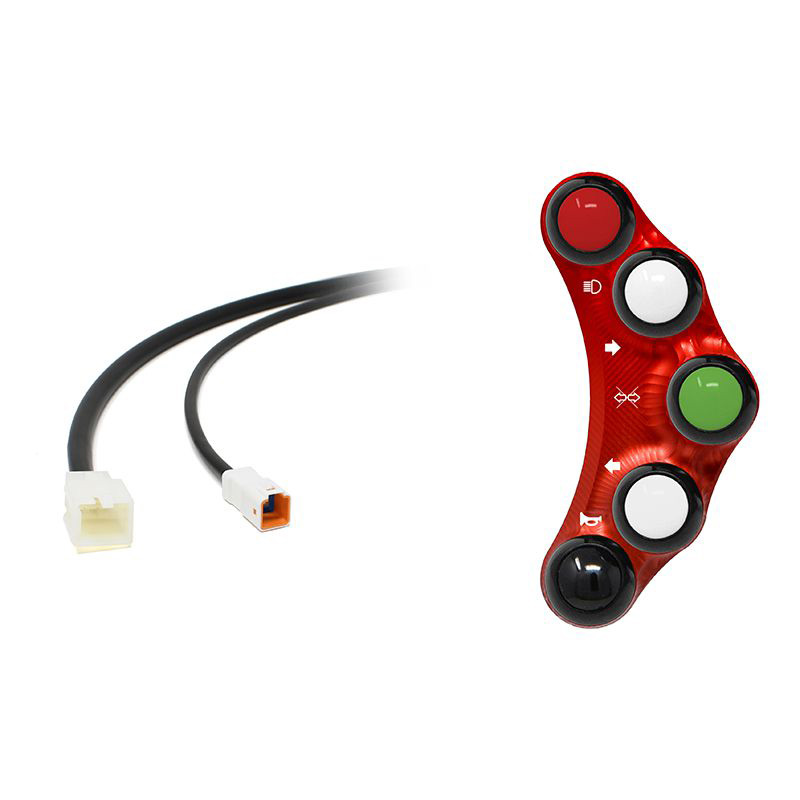 Pulsantiera Jetprime sinistra stradale Rossa per MV AGUSTA BRUTALE 800 RR 2021-2024
