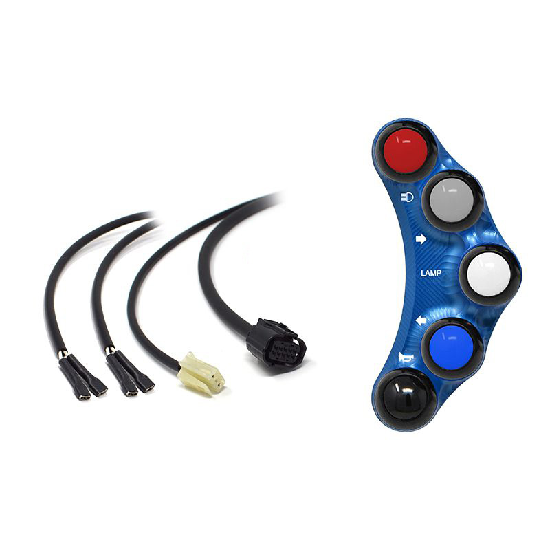 Pulsantiera Jetprime sinistra stradale Blu per YAMAHA YZF 600 R6 2017-2022
