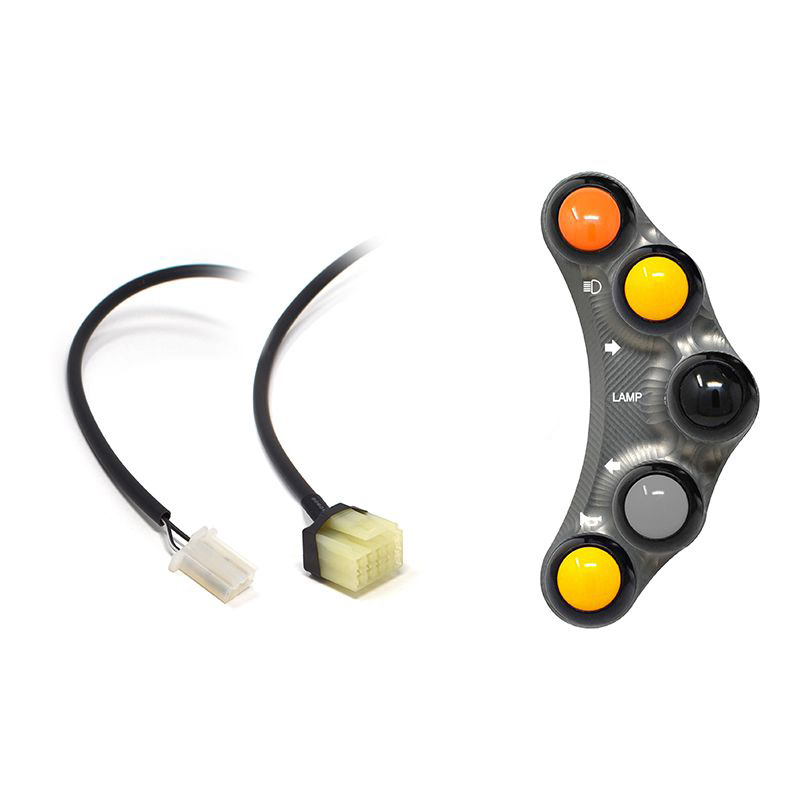 Pulsantiera Jetprime sinistra stradale Titanio per YAMAHA YZF-R3 2015-2018