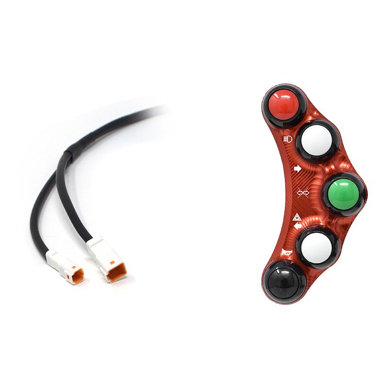 Pulsantiera Jetprime sinistra stradale Rossa per DUCATI SCRAMBLER 800 2023-2025