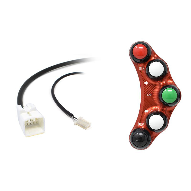 Pulsantiera Jetprime sinistra stradale Rossa per KAWASAKI ZX 6 R 2007-2008