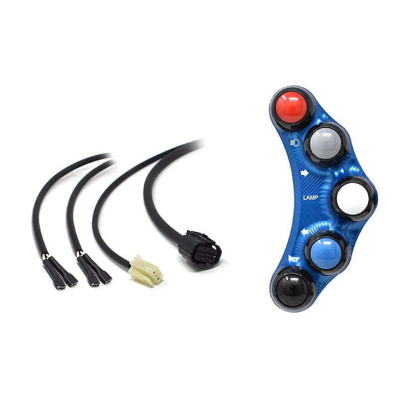 Pulsantiera Jetprime sinistra stradale Blu per YAMAHA YZF-R7 2021-2023