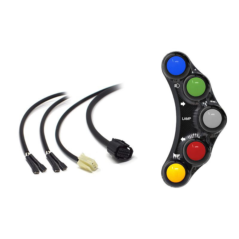 Pulsantiera Jetprime sinistra stradale Nera per YAMAHA YZF-R7 2021-2023