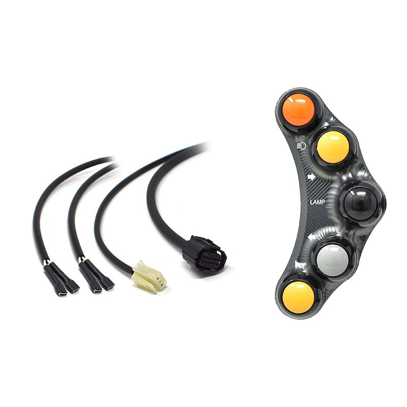 Pulsantiera Jetprime sinistra stradale Titanio per YAMAHA YZF-R7 2021-2023
