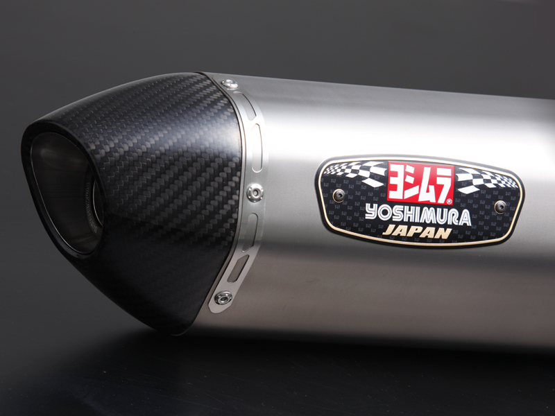 Silenziatore omologato Yoshimura R-77S Acciaio satinato fondello carbonio per SUZUKI GSX-S 1000 /GT 2021-2023