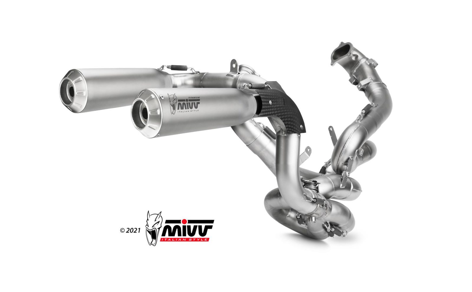 Scarico completo 2-2 Racing Mivv X-M1 Titanio per DUCATI PANIGALE V2 2020-2024