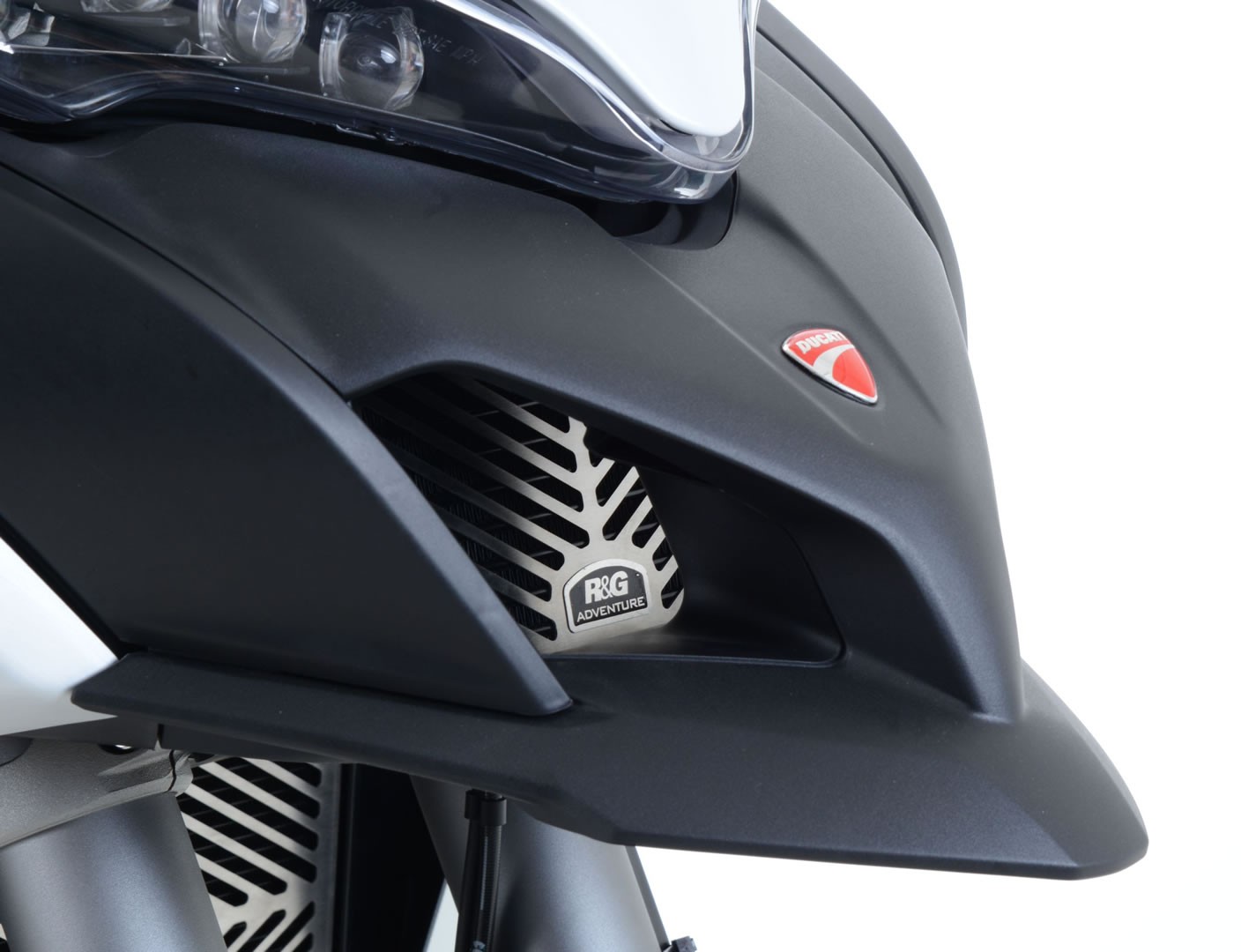 R&G Racing griglia protezione radiatore olio in acciaio inox per DUCATI MULTISTRADA 1200 /S 2010-2014