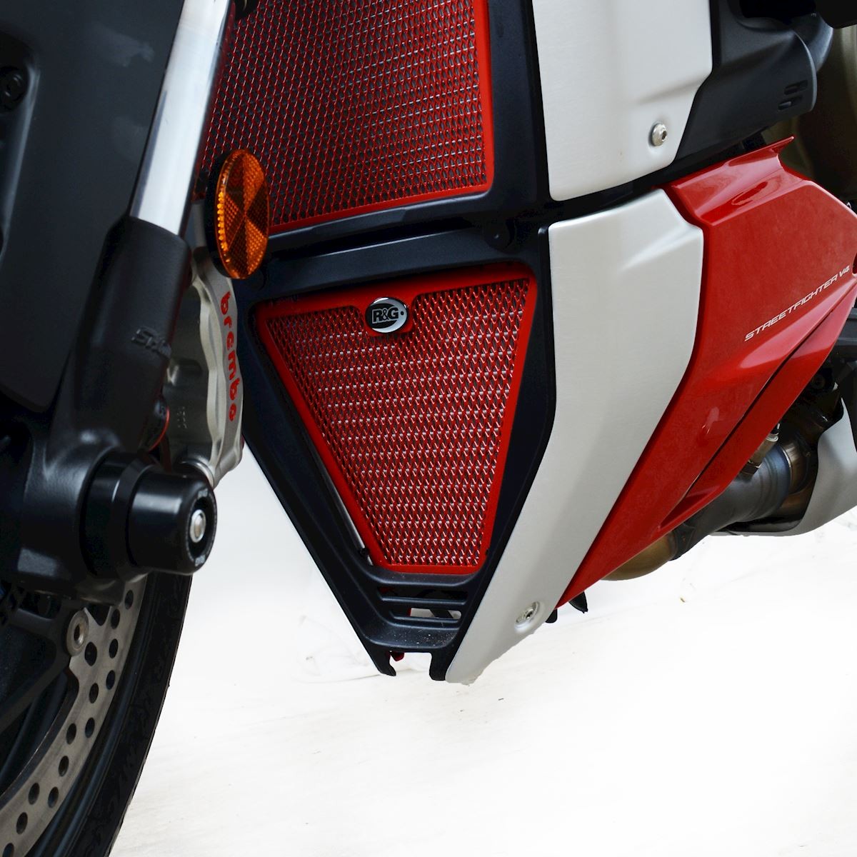 R&G Racing griglia protezione radiatore olio in alluminio per DUCATI PANIGALE V4 /R/S 2018-2023