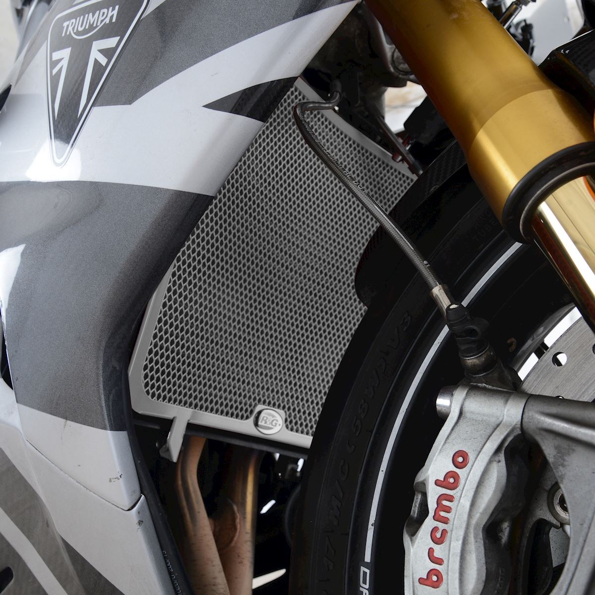 R&G Racing griglia protezione radiatore acqua in alluminio per TRIUMPH DAYTONA 765 2019-2020